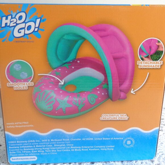 H2O GO! Splash Star Shaded Baby Boat Flotation Device - Picture 2 of 2